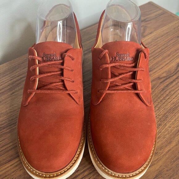 Samuel Hubbard Women's Casual Walking Shoe sz 8 Oxford Rust Nubuck Preppy EUC - Picture 3 of 12